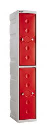 Ultrabox kunststof locker 2 deurs rood