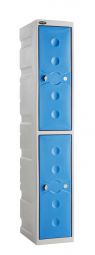 Ultrabox kunststof locker 2 deurs - blauw