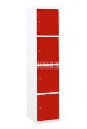 Basic lockerkast XL 4 vaks - rood