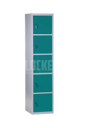 Basic lockerkast XL 5 vaks - turquoise