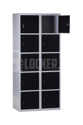 Basic Lockerkast XL 10 vaks - zwart 