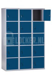 Basic lockerkast XL 15 vaks - donkerblauw 