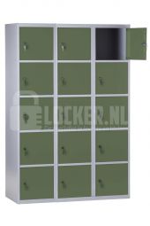 Basic lockerkast XL 15 vaks - groen 